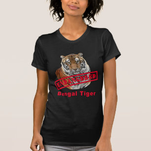 Camiseta Produtos pstos em perigo do tigre de Bengal