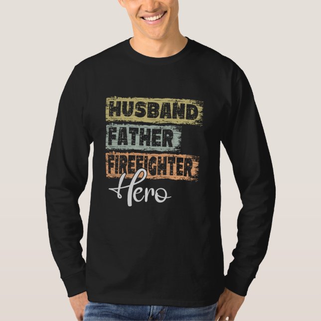 Camiseta Profession dad hero father Firefighter (Frente)