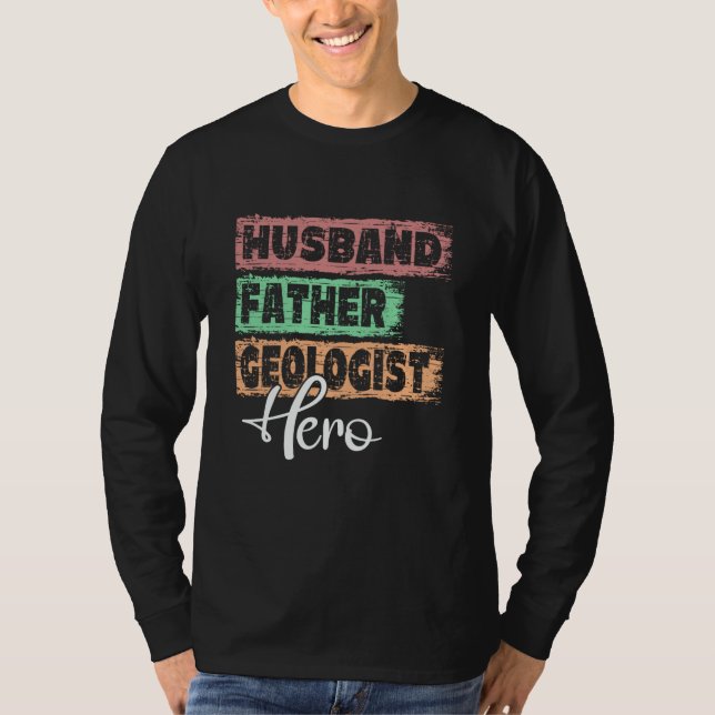 Camiseta Profession dad hero father Geologist (Frente)