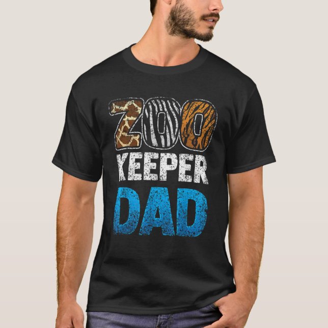 Camiseta Profession Job Animal Safari Zoo Keeper Dad Zookee (Frente)