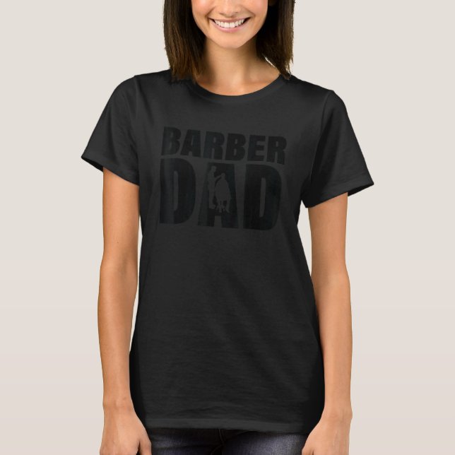 Camiseta Profession Job For Men   Barber Dad (Frente)