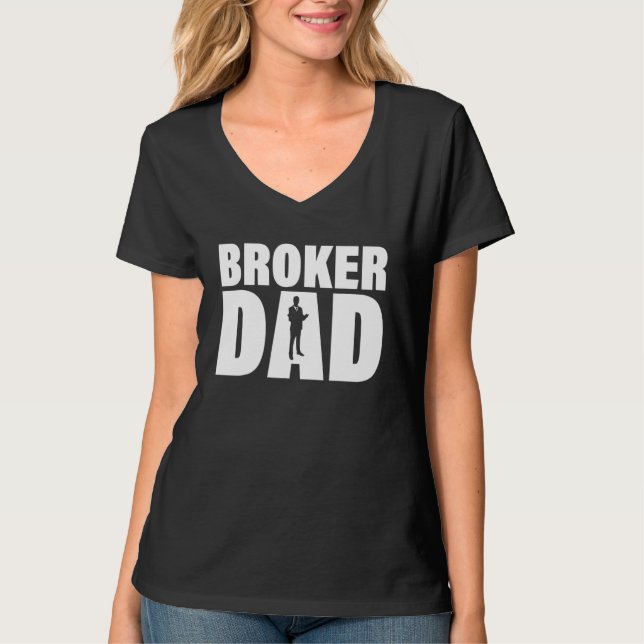 Camiseta Profession Job For Men Broker Dad (Frente)