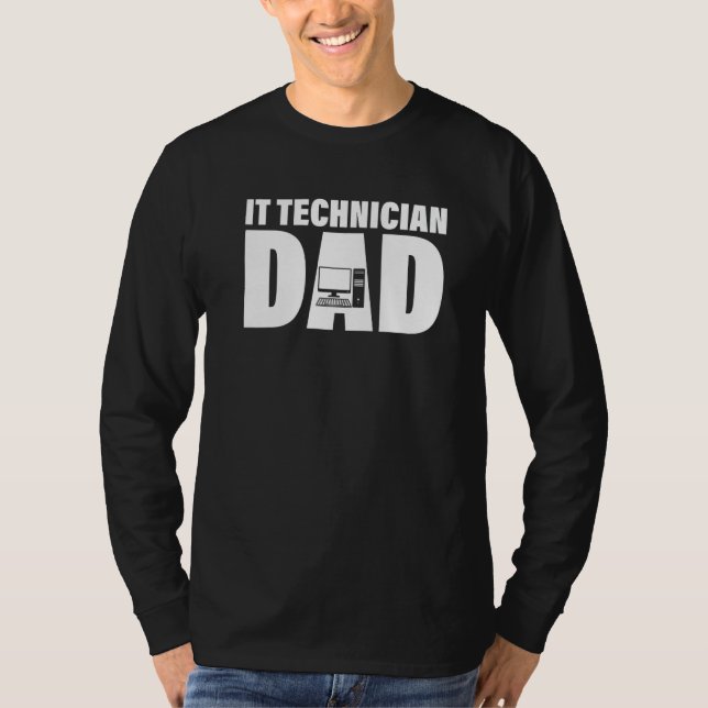 Camiseta Profession Job For Men  IT Technician Dad (Frente)