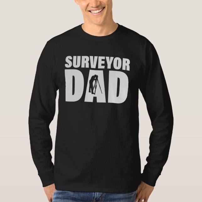 Camiseta Profession Job For Men   Surveyor Dad (Frente)