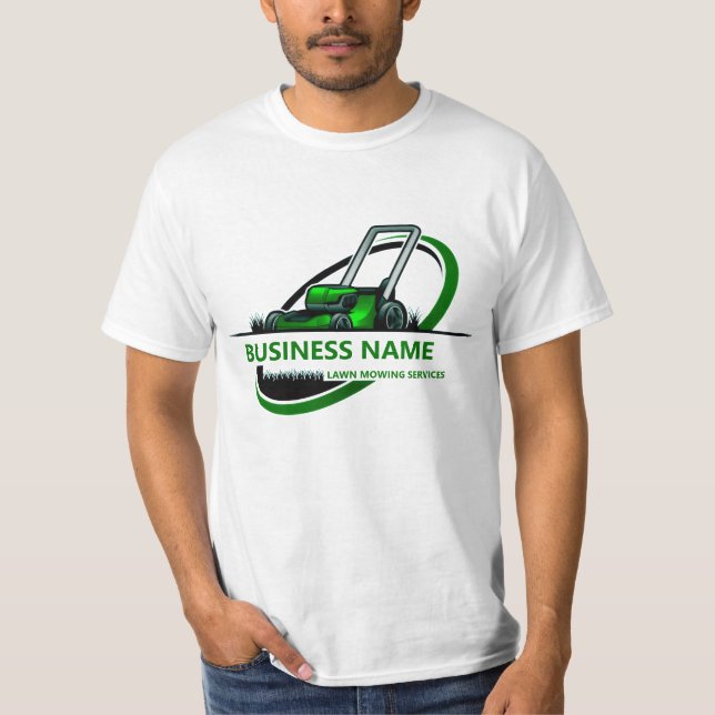 Camiseta Professional Lawn Mowing Landscaping Custom Logo (Frente)