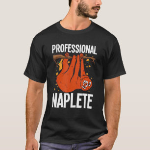 Camiseta Professional Napper Sloth Lazy Days Sleeping Sloth