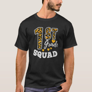 Camiseta Professor(a) do Primeiro Ano Estampa de Leopardo E