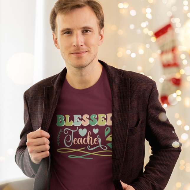 Camiseta Professor abençoado de volta à Design escolar (Criador carregado)
