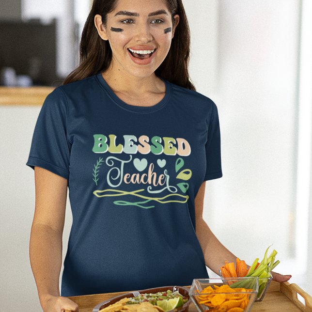 Camiseta Professor abençoado de volta à Design escolar (Criador carregado)