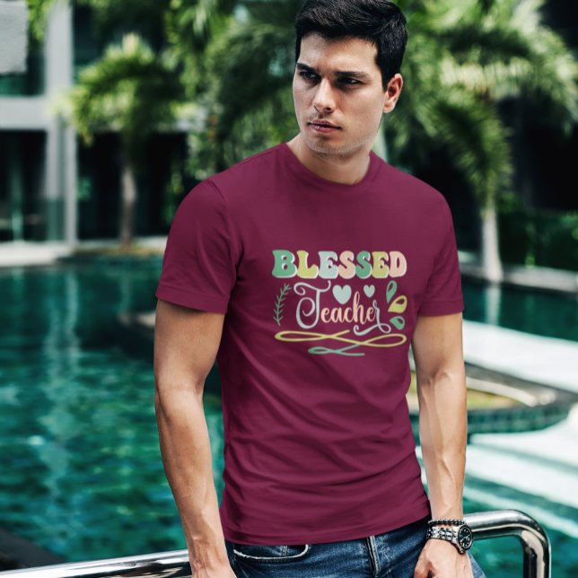 Camiseta Professor abençoado de volta à Design escolar (Criador carregado)