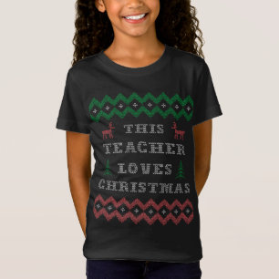Camiseta Professor Adora Árvore De Natal, Reindeer E Snowfl
