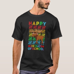 Camiseta Professor Alce Estudante Feliz 100 Dias de Escola