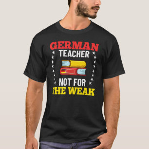 Camiseta Professor alemão Alemanha Linguagem de Bandeira Es
