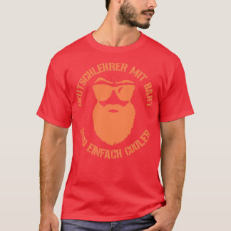 Camiseta Professor alemão legal com barba de cheio