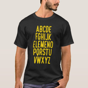 Camiseta Professor Alfabeto Elemeno da Escola Primária ABC