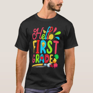 Camiseta Professor Aluno Bonito Olá Primeiro Grau Primeiro