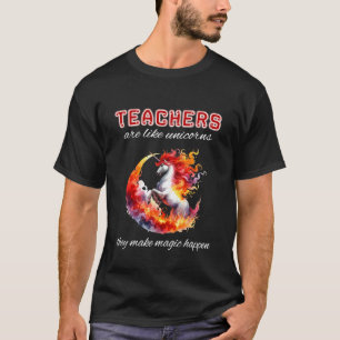 Camiseta Professor Amante de Unicórnio Faz Magia Acontecer