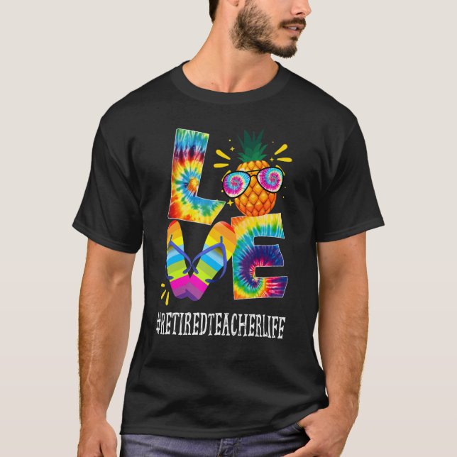 Camiseta Professor aposentado Adorava abacaxi verão de folg (Frente)