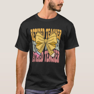 Camiseta Professor Aposentado Groovy Coquete Laço Fofo De V