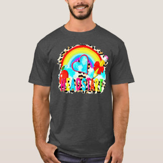 Camiseta Professor Arco-Cabeça Arco-Íris Primeira Infância