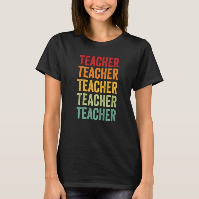 Camiseta Professor Arco-Íris Texto Professor Colorido (Frente)