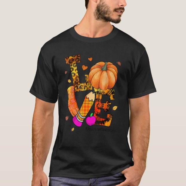 Camiseta Professor Assistente de Amor Obrigados de Pumpkin  (Frente)