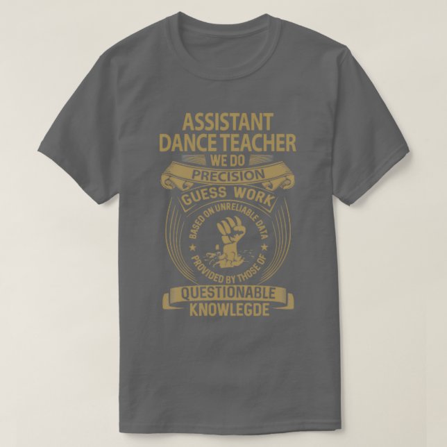 Camiseta Professor assistente de dança (Frente do Design)