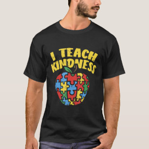 Camiseta Professor Autismo-Autismo Eu Ensino Gentileza Puzz