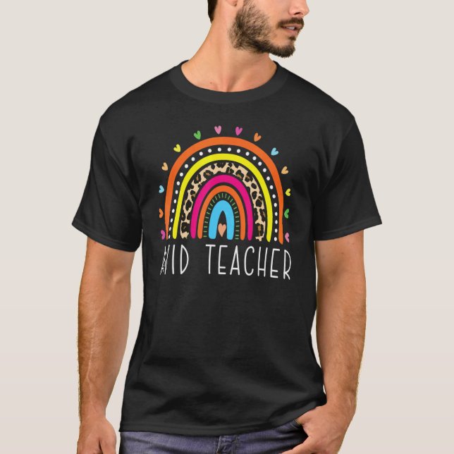 Camiseta Professor AVID Boho Arco-íris Volta às Aulas Aprec (Frente)