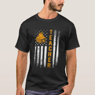 Camiseta Professor Bandeira Americana Patriótica Ensino 4Th