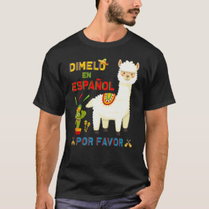 Camiseta Professor Bilingue de Espanhol Dime Em Espanhol Po