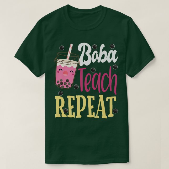 Camiseta Professor Boba Bubble Chá de volta à escola Primei (Frente do Design)
