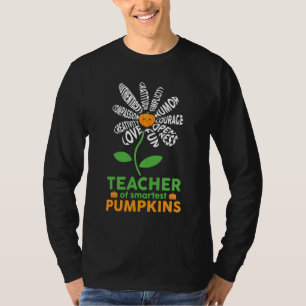 Camiseta Professor Bonito das Abóboras Mais Inteligentes Fl
