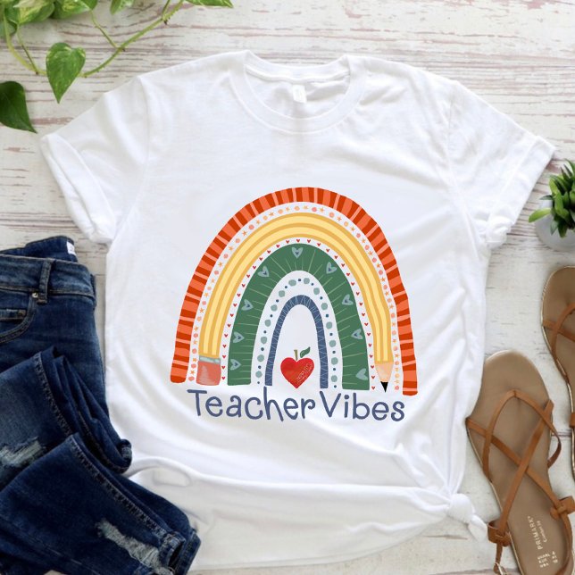 Camiseta Professor Bonito Vibes Arco-Íris Inspirividade (Criador carregado)