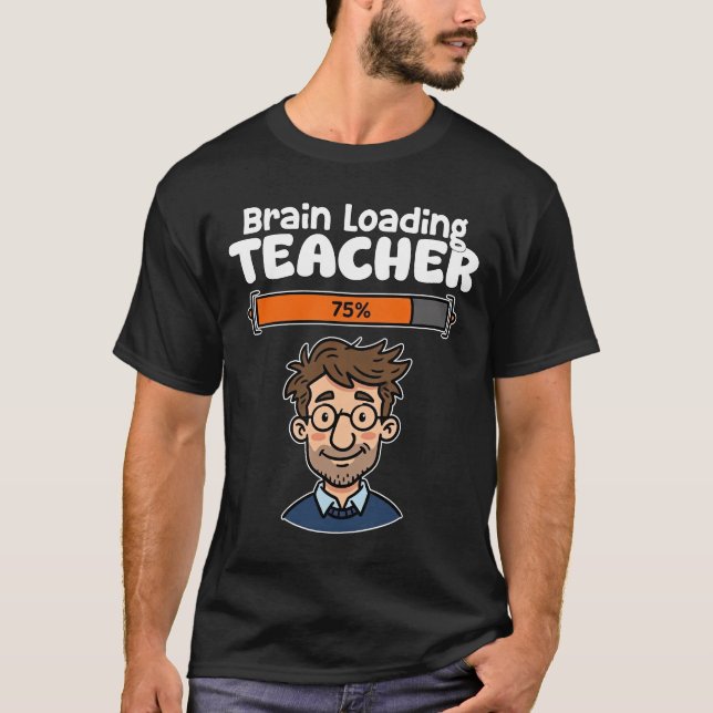 CAMISETA PROFESSOR - CARREGANDO O CÉREBRO (Frente)