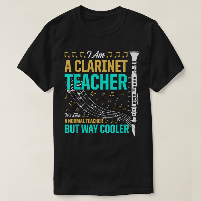 Camiseta Professor Clarinet É Como Um Professor Normal Bu (Frente do Design)