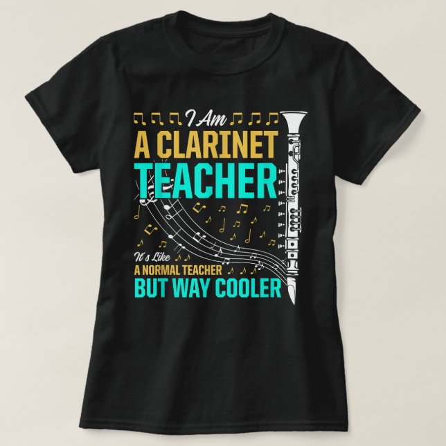 Camiseta Professor Clarinet É Como Um Professor Normal Bu (Frente do Design)