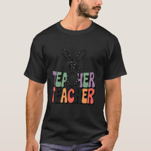 Camiseta Professor Coelhinho Estampa de Leopardo Fofo