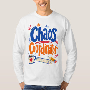 Camiseta Professor Coordenador de Caos Design de Volta às A