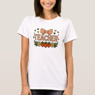 Camiseta professor corta margarida de morango