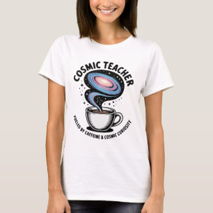 Camiseta Professor Cósmico Café e Curiosidades da Galáxia