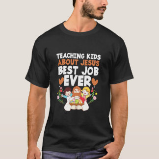 Camiseta Professor Cristão Ensinando Crianças Sobre Jesus M