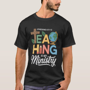 Camiseta Professor Cristão Ensino é Meu Ministério Escritur