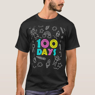 Camiseta Professor Cute Aluno 100º Dia Feliz 100 Dias De E