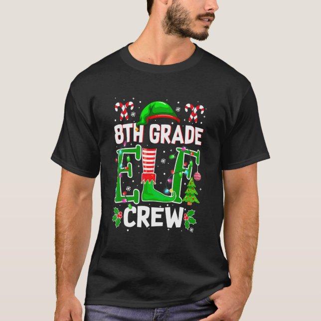 Camiseta Professor da 8ª Série Equipe de Elfos Corresponden (Frente)