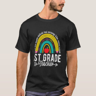 Camiseta Professor Da Classe 1rua Arco-Íris Primeiro Dia De