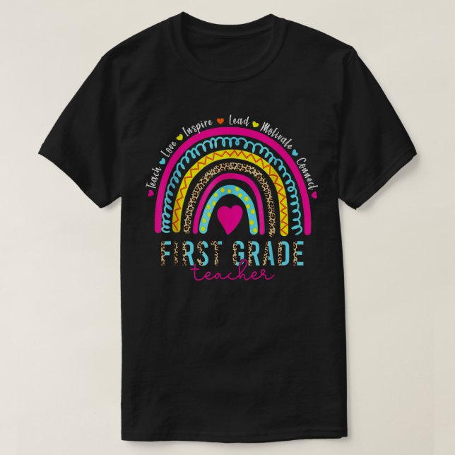 Camiseta Professor Da Classe 1rua De Volta Ao Leop De Aprec (Frente do Design)