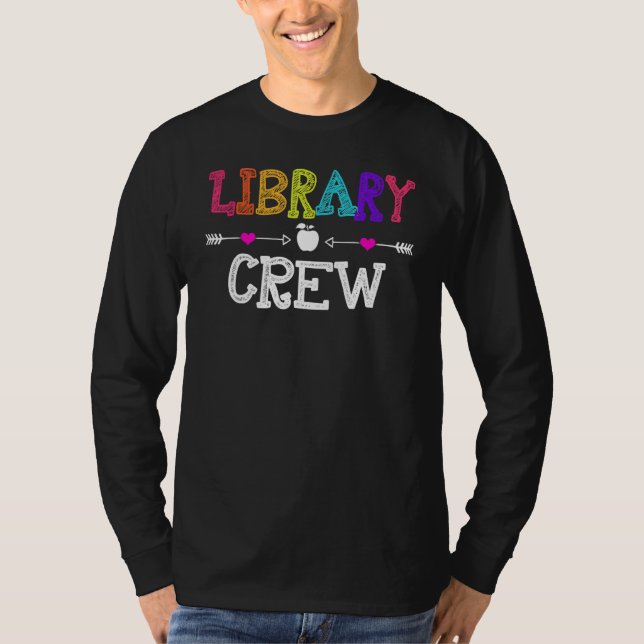 Camiseta Professor da Equipe da Biblioteca   Primeiro Dia d (Frente)