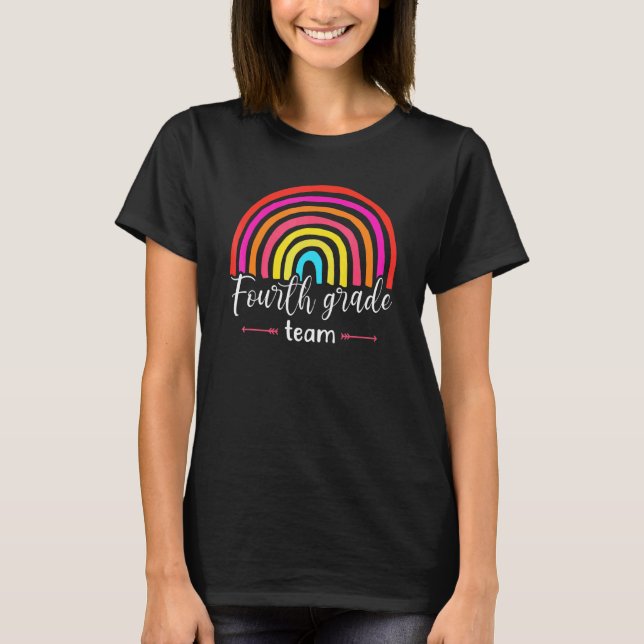 Camiseta Professor da Equipe do Quarto Ano Aluno de Volta à (Frente)