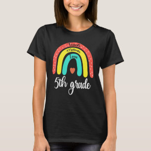 Camiseta Professor De 5 Grau Arco-Íris De Volta Para O Grad
